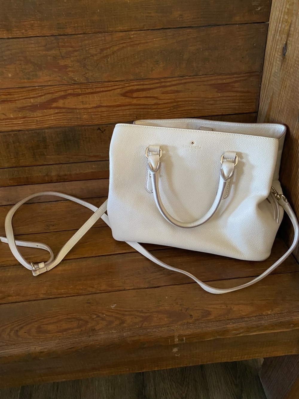 Kate Spade Pebbled Leather Satchel with Detachable Strap